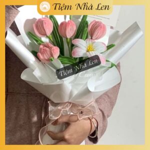 hoa tulip len nhung