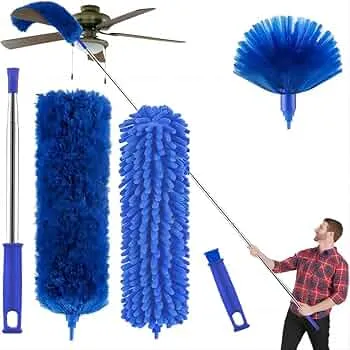 Bọc len được cố định chắc chắn giúp việc vệ sinh các vị trí trên cao trở nên dễ dàng
