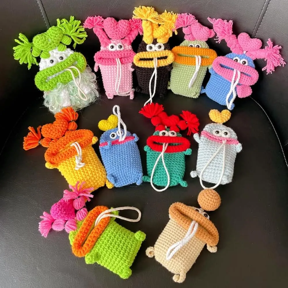 Mẫu bọc chìa khóa xe bằng len handmade đa dạng màu sắc và kiểu dáng giúp bảo vệ chìa khóa tối ưu