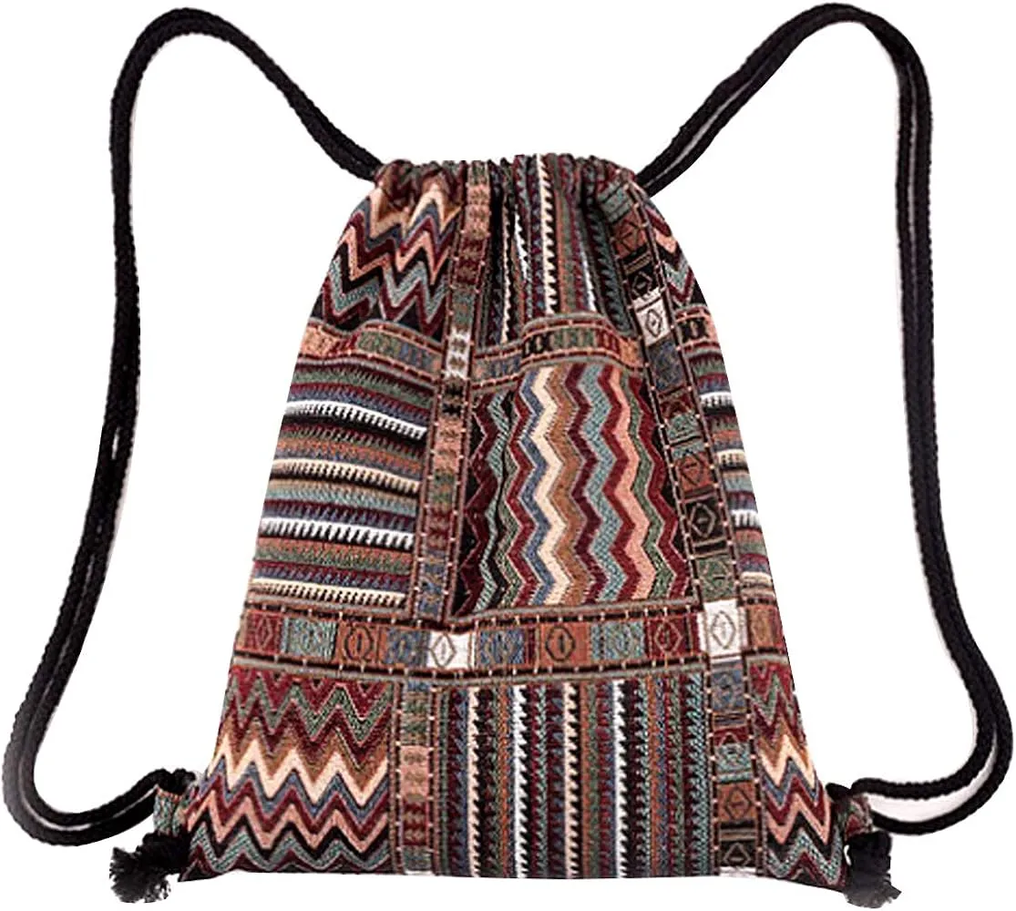 Mẫu balo dây rút len handmade cá tính và bền bỉ dành cho người tập thể thao