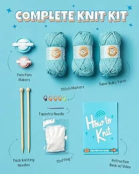Các nguyên liệu và dụng cụ cần thiết để bắt đầu đan súc sắc len