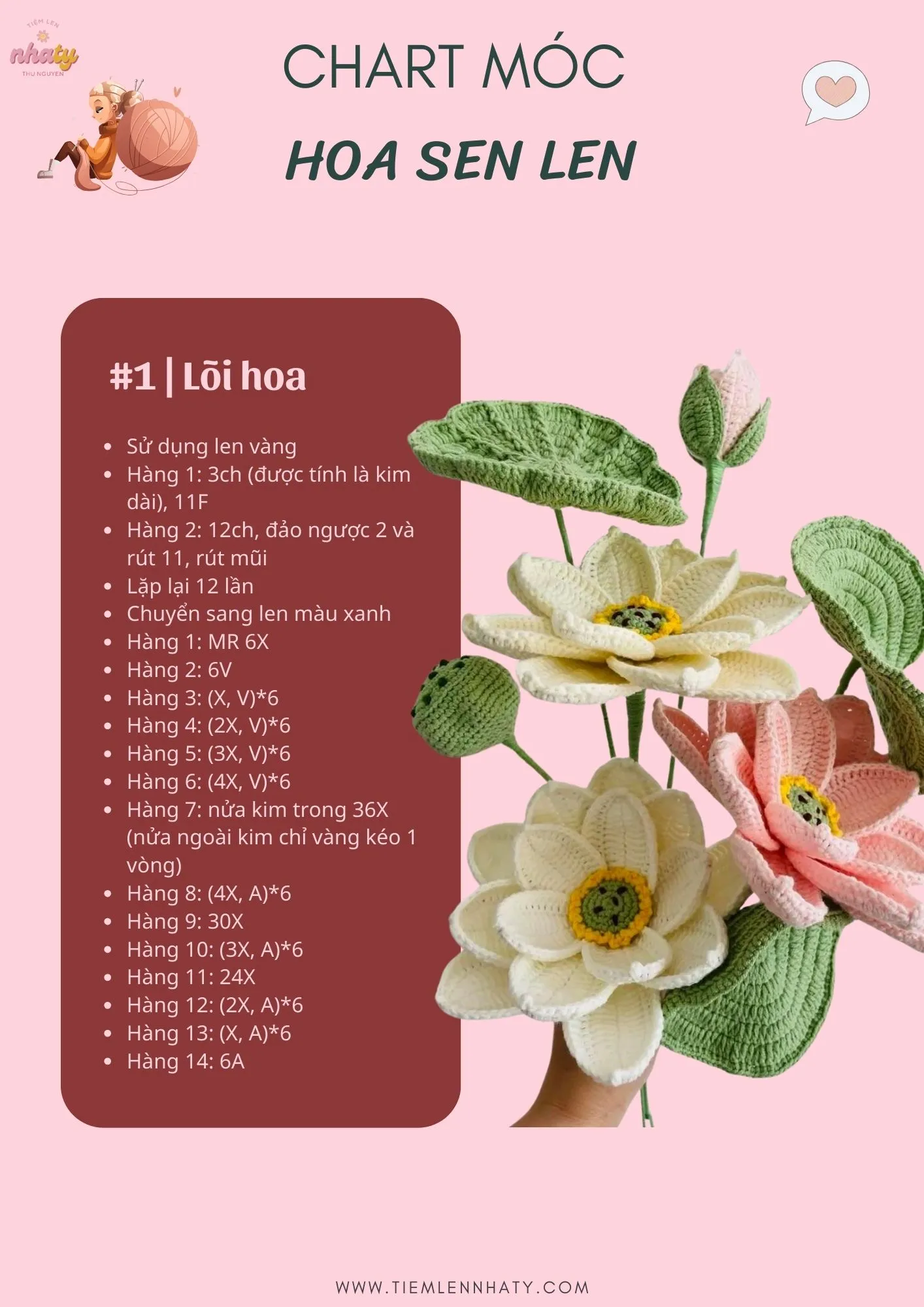 chart-moc-hoa-sen-bang-len-1 Kỹ thuật nẹp kẽm vào cánh hoa để tạo độ cong tự nhiên