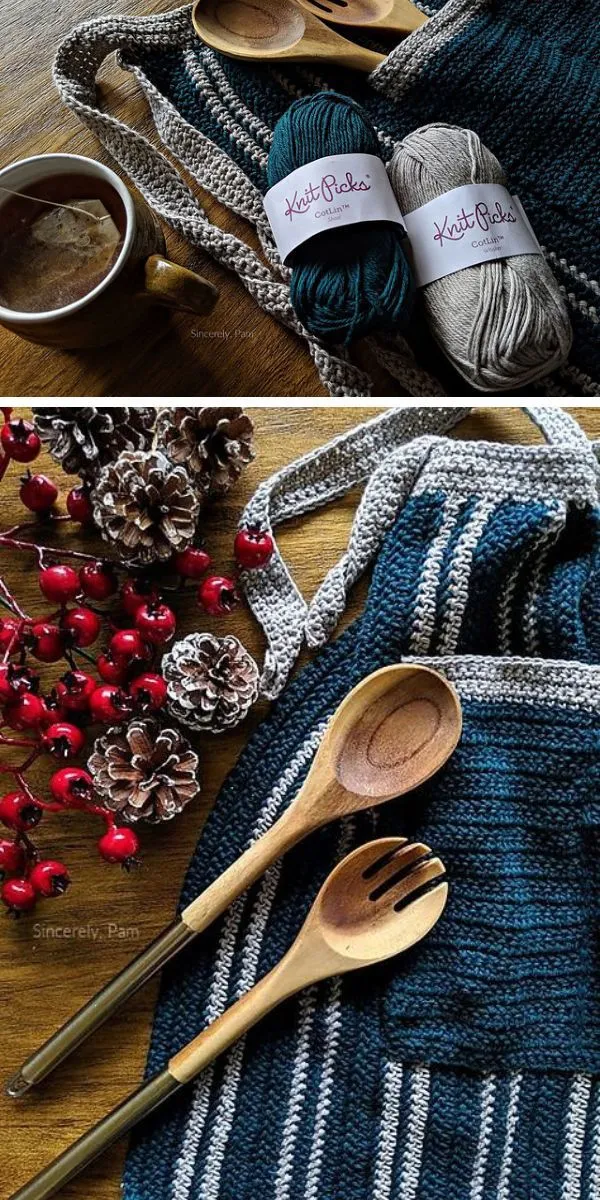 farmhouse_kitchen_apron Một chiếc tạp dề len handmade mang lại vẻ đẹp ấm cúng và phong cách cho gian bếp hiện đại