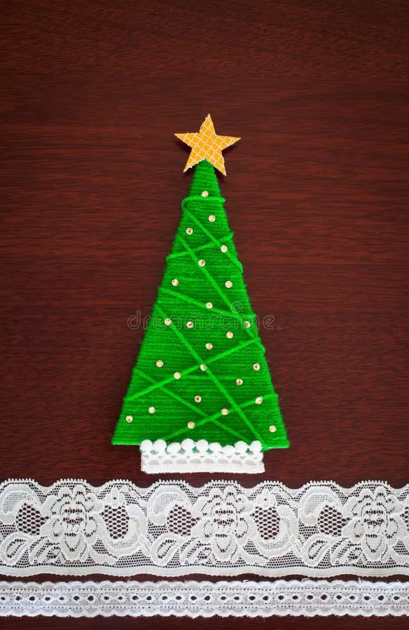Mẫu thiệp Noel đính len handmade tinh tế và ấm áp cho mùa Giáng sinh