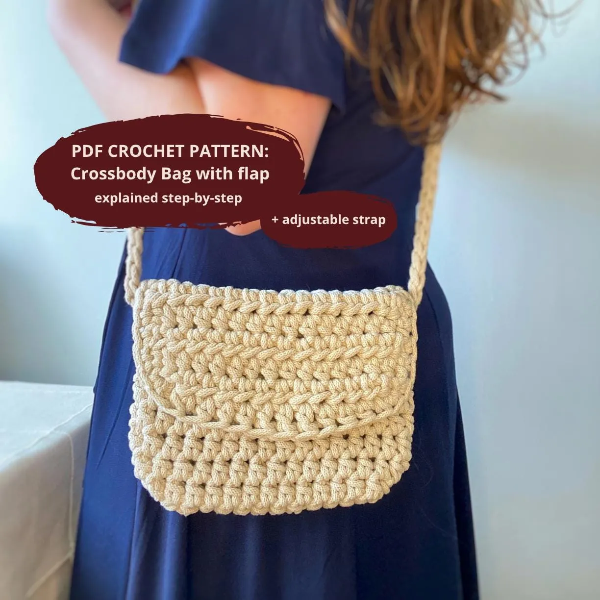 Kỹ thuật móc mũi đơn chặt tay giúp thân túi giữ form cứng cáp và bền bỉ