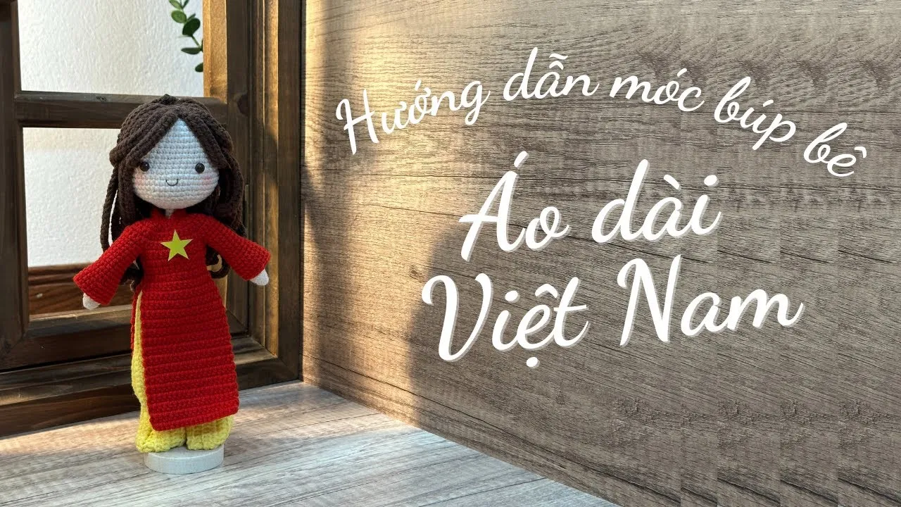 maxresdefault-200 Tác phẩm búp bê len mặc áo dài truyền thống hoàn thiện với nón lá tinh xảo