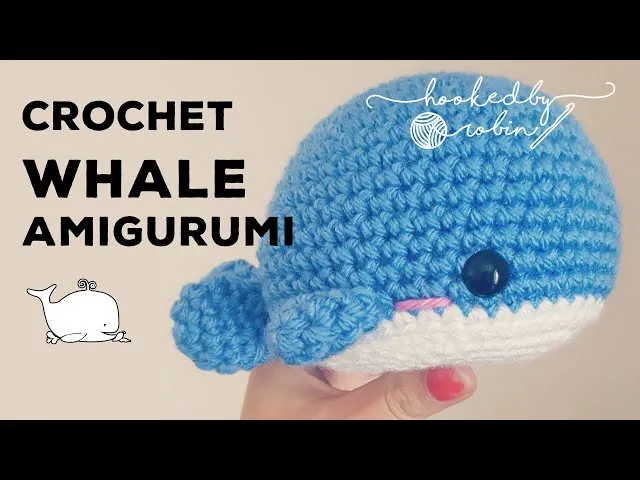 Sản phẩm cá voi amigurumi nhỏ xinh xắn sau khi hoàn thiện