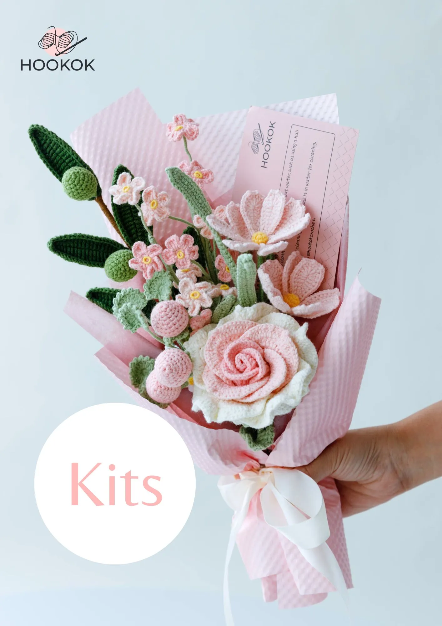 thai-rose-and-strawberry-bouquet-kit Sản phẩm hoàn thiện với cách phối màu và trang trí bắt mắt sẵn sàng làm quà tặng
