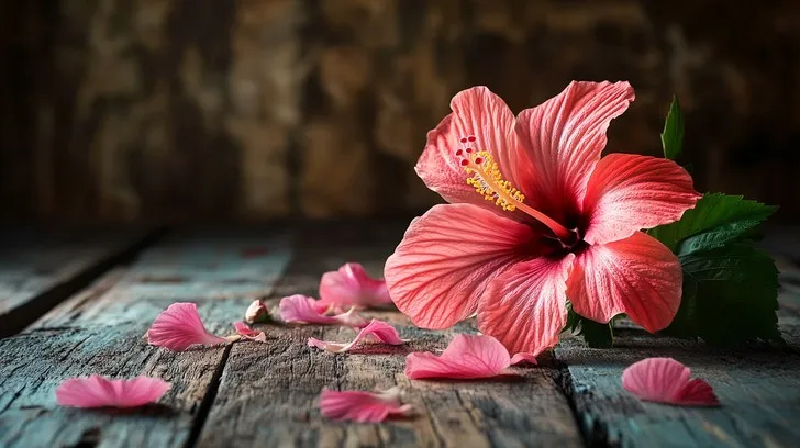 Vẻ đẹp rực rỡ và đầy sức sống của hoa dâm bụt được đan từ len đỏ
